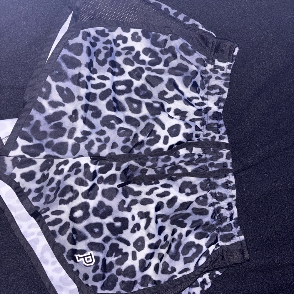 PINK Victoria's Secret Black and White Leopard Shorts